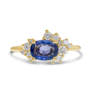 Solaris 1.40ct Sapphire & Fancy Diamond Engagement Ring