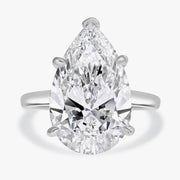 7 Carat Pear Shape Diamond Engagement Ring - lab grown diamond