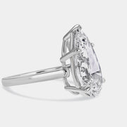 7 Carat Pear Shape Diamond Engagement Ring - lab grown diamond