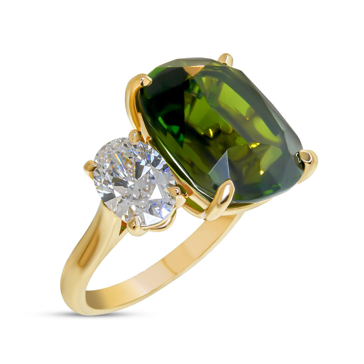 Ava 11 Carat Tourmaline Engagement Ring Profile View