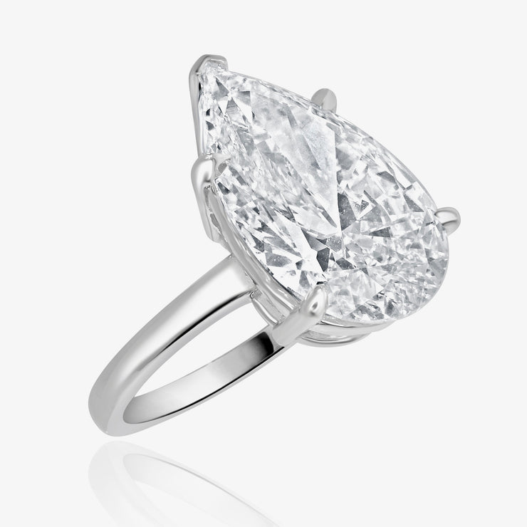 7 Carat Pear Shape Diamond Engagement Ring - lab grown diamond