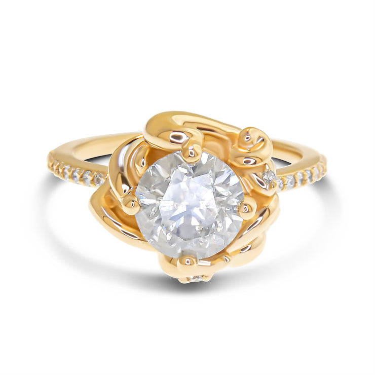 Violette Nature Inspired Sculptural Diamond Ring - Yellow Gold - (1.62ct)