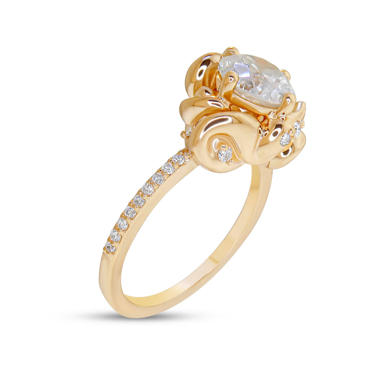 Violette Nature Inspired Sculptural Diamond Ring - Yellow Gold - (1.62ct)