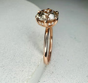 Gracie Champagne Diamond Ring With Hidden Halo - Rose Gold - (2.00ct) Alternate View