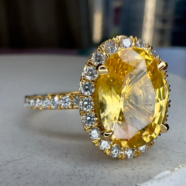 Buy Canary Yellow Sapphire Rings Online | Yellow Sapphire Engagement Ring –  FineColorJewels