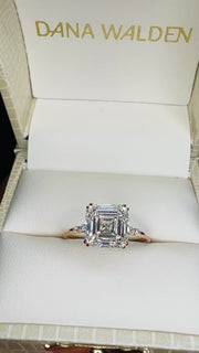 Reine Asscher Cut Lab Grown Diamond Engagement Ring (3.03ct) Video