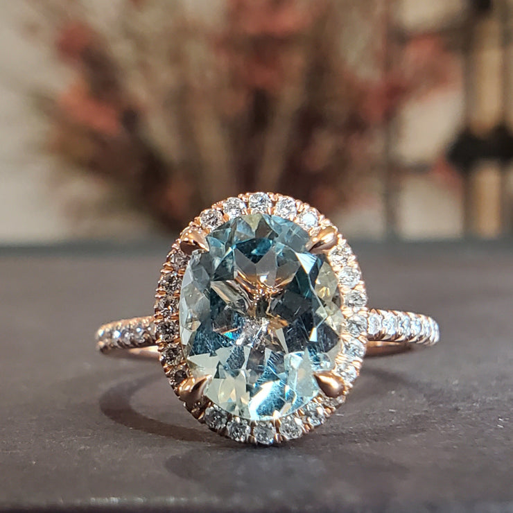 Rough Aquamarine Engagement Ring | Jewelry by Johan - Jewelry by Johan