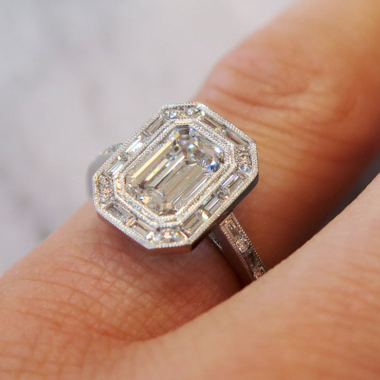 Emerald Cut Diamond Solitaire Engagement Ring at 65000.00 INR in Mumbai |  Tradepass