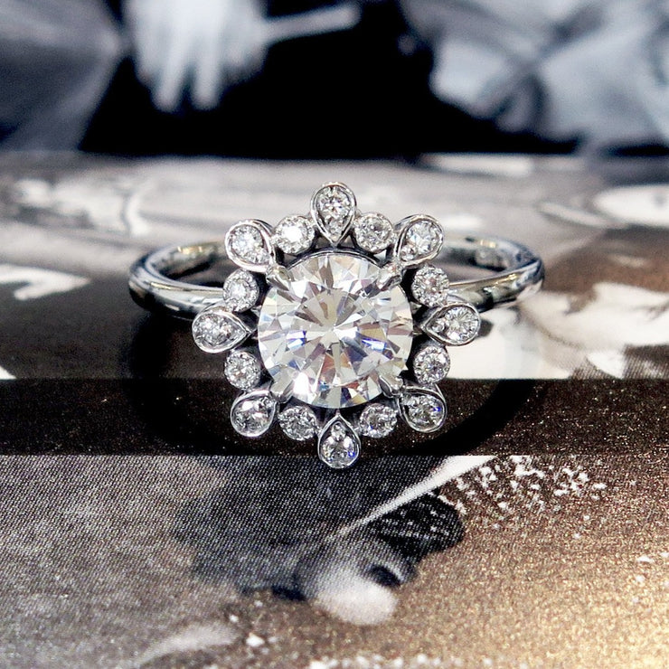 4.59 carat Emerald Cut Lab Diamond Engagement Ring | Lauren B Jewelry