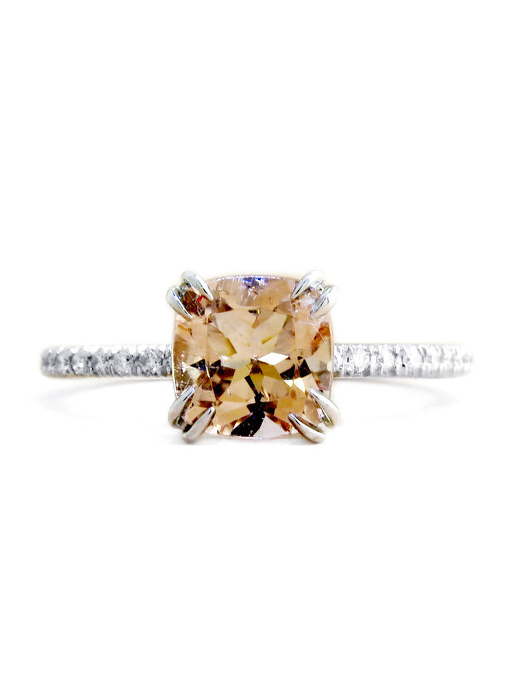 Caroll Peach Morganite Engagement Ring – Unique Engagement Rings NYC ...