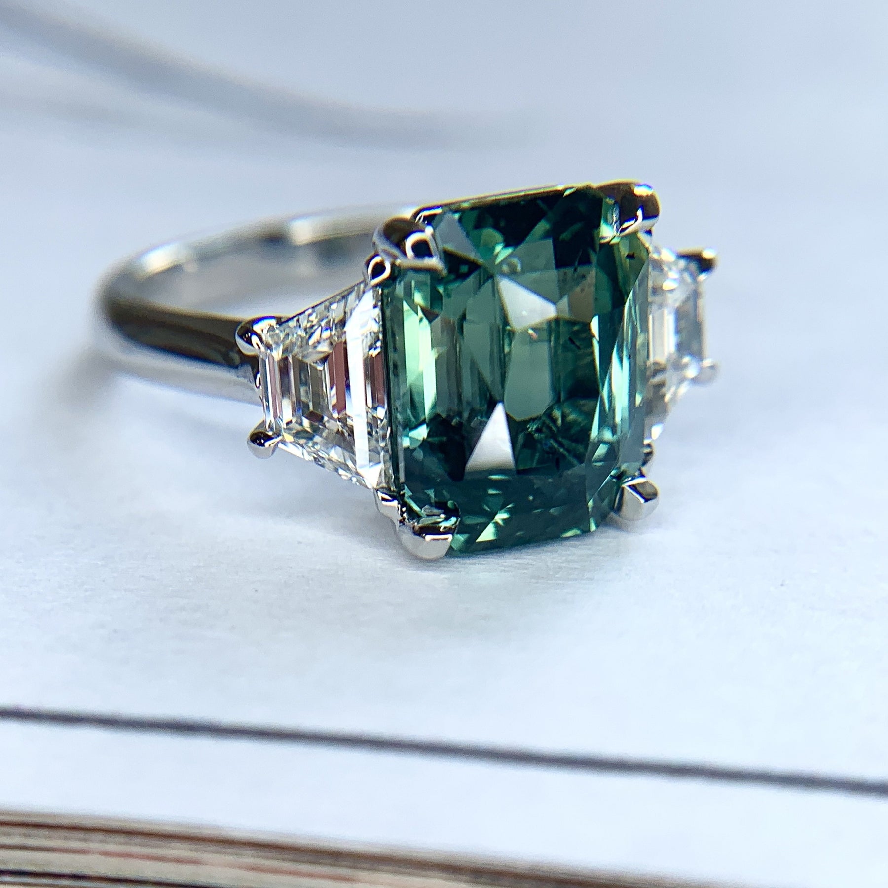 Royal Blue Green Zircon Double Heart Silver Ring | Heart engagement rings,  Heart engagement, Silver band