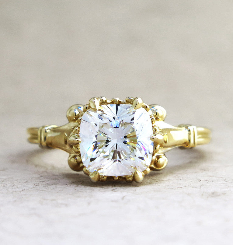 Wren Vintage Inspired Morganite Engagement Ring – Unique Engagement ...