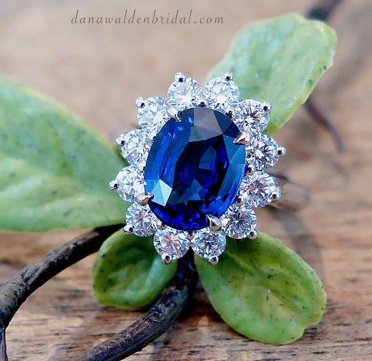 Ring for women with stones, sapphire-blue & white – THOMAS SABO