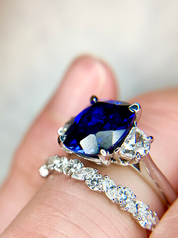 Lab Diamond and Ruby Three-Stone Engagement Ring (1.70 ct. tw.) – Iris +  Mill