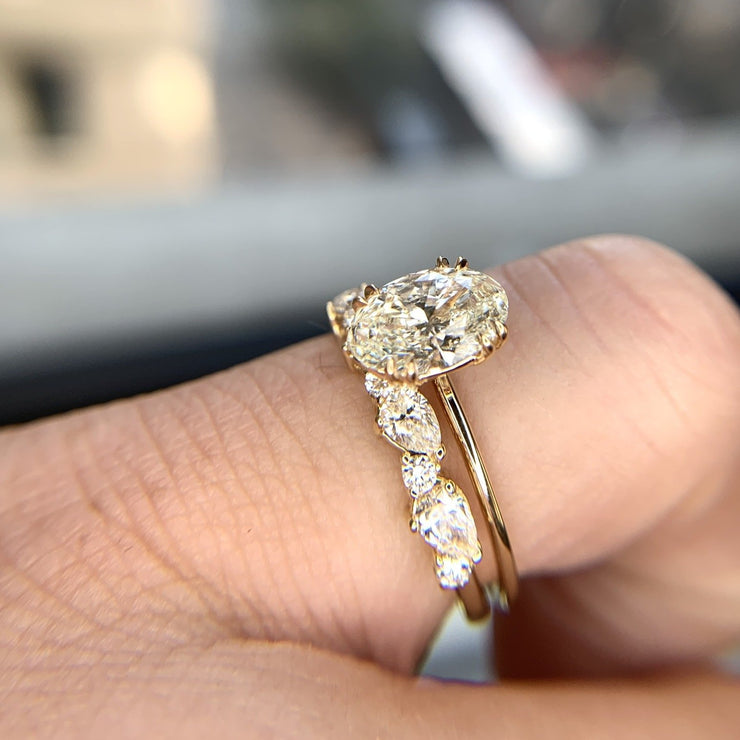 Lantana | 18K White Gold trilogy style engagement ring | Taylor & Hart